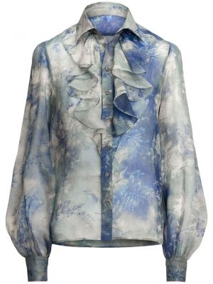 Копринена блуза на цветя с принт Ralph Lauren Collection