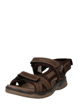 Kožené trekingové sandále na suchý zips na zips Dockers By Gerli