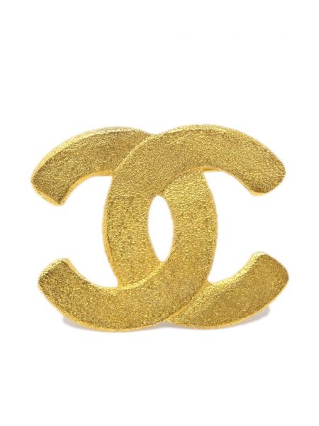 Broš sa pozlatom Chanel Pre-owned zlatna
