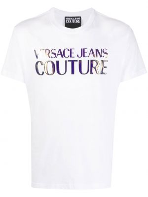 Painettu t-paita Versace Jeans Couture valkoinen