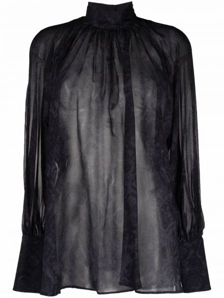 Camisa con cuello alto Dondup negro