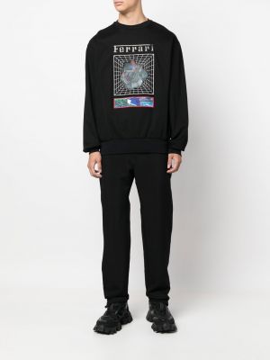 Sweatshirt aus baumwoll mit print Ferrari schwarz
