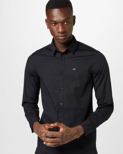 Košulja slim fit Calvin Klein crna