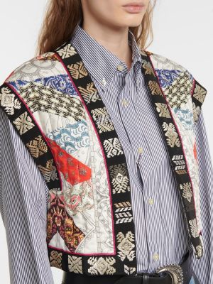Bavlnená prešívaná vesta s potlačou Etro