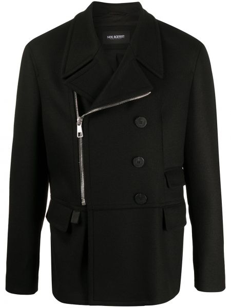 Asymetrický kabát na zips Neil Barrett čierna