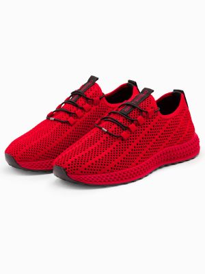 Pantofi plasă Ombre roșu