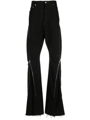 Straight fit džíny na zip Rick Owens černé
