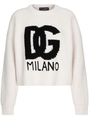 Пуловер Dolce & Gabbana бяло