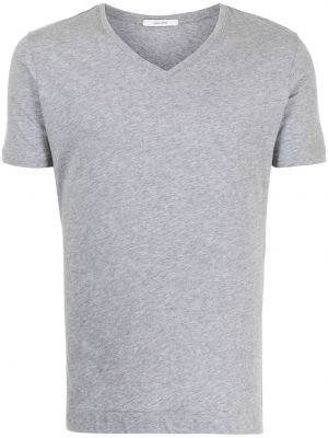 Camiseta con escote v Adam Lippes gris