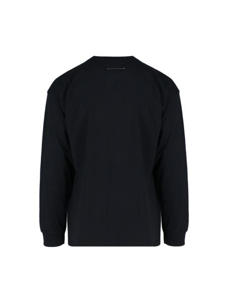 Bluza bawełniana z nadrukiem Mm6 Maison Margiela czarna