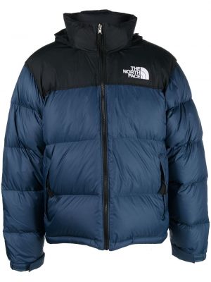 Trykt vattert jakke The North Face blå