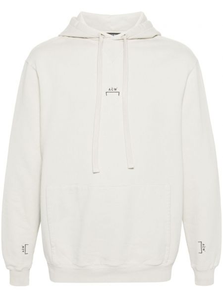 Pamučna hoodie s kapuljačom A-cold-wall* bijela