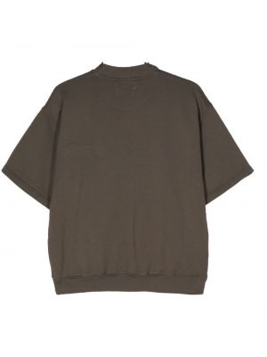 T-shirt brodé en coton Magliano marron