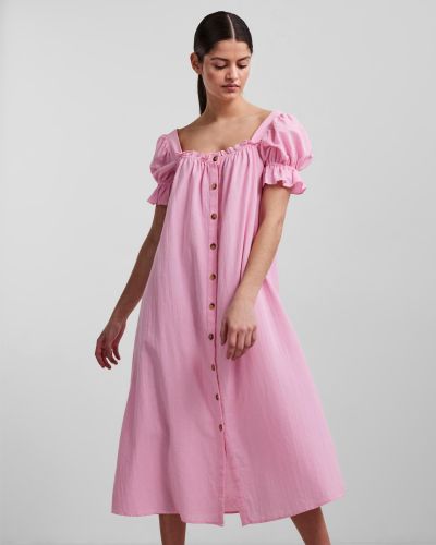 Hosszú ruha Pieces rózsaszín