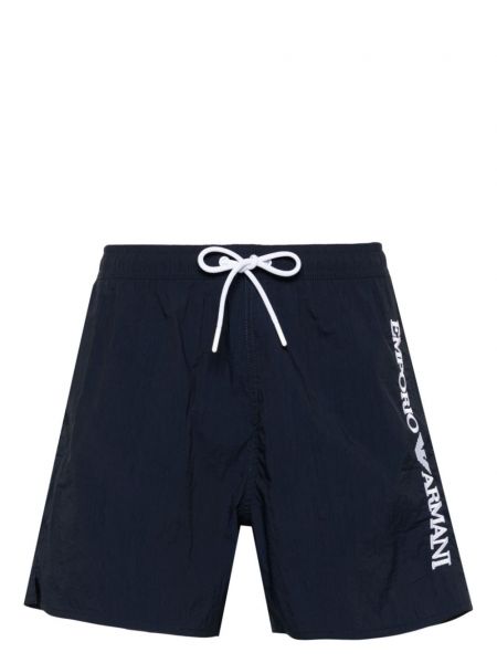 Brodeerattu shortsit Emporio Armani sininen