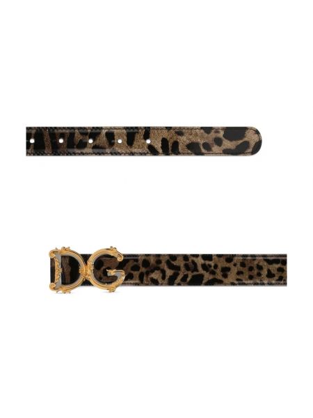 Gürtel mit leopardenmuster Dolce & Gabbana braun