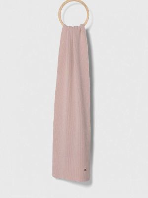 Вълнен шал Calvin Klein розово