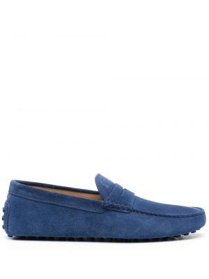 Loafers en cuir Tod's bleu
