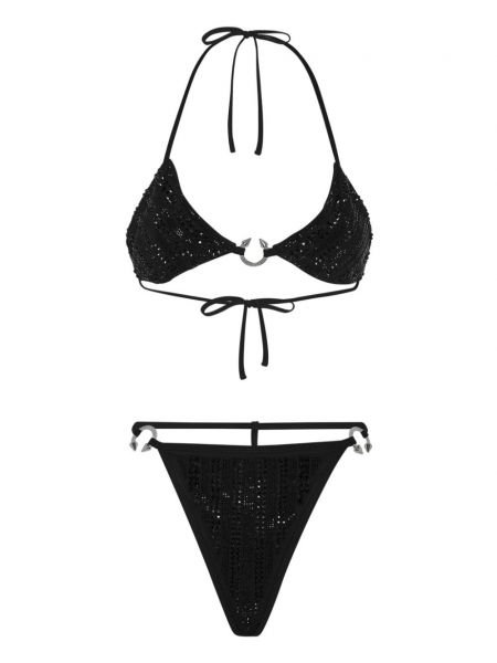 Bikini à imprimé en cristal Philipp Plein noir