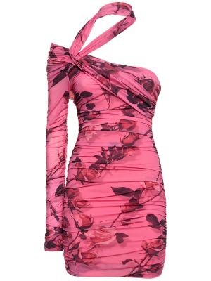 Mini haljina s printom od jersey Blumarine ružičasta