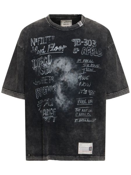 Βαμβακερή μπλούζα με σχέδιο Mihara Yasuhiro μαύρο