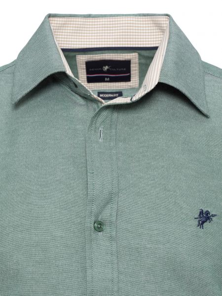 Rifľová košeľa Denim Culture zelená