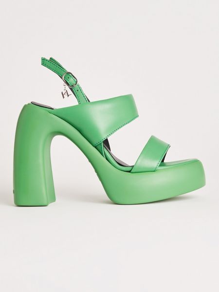 Кожаные сандалии Karl Lagerfeld зеленые