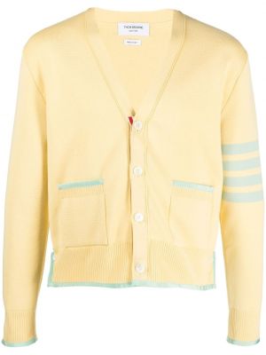 Cardigan a righe Thom Browne giallo