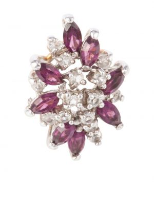 Kristallidega lilleline sõrmus Susan Caplan Vintage