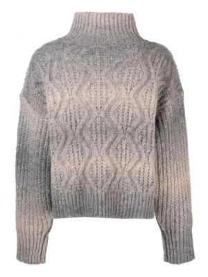 Sweter gradientowy Roberto Collina szary