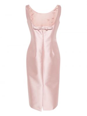 Žakárové šaty s mašlí Fely Campo růžové