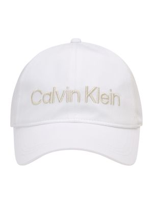 Шапка с козирки Calvin Klein бяло