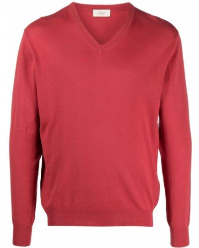 Jersey de punto con escote v de tela jersey Altea rojo