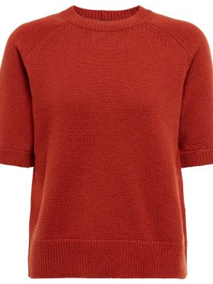 Tricou de lână din cașmir 's Max Mara roșu