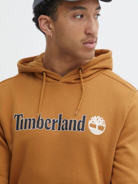 Hoodie s kapuljačom Timberland smeđa