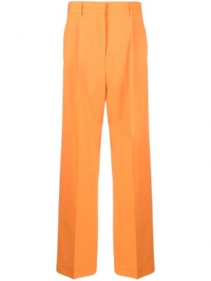 Pantalon droit taille haute Msgm orange