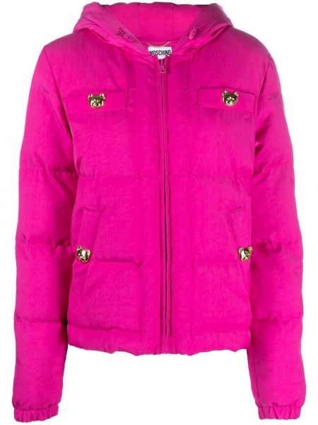 Huva quiltad jacka Moschino rosa