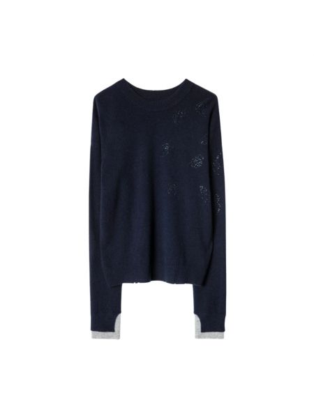 Sweter z wełny merino Zadig & Voltaire niebieski