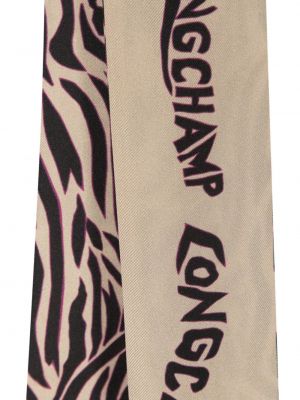 Hedvábný šál s tygřím vzorem Longchamp