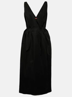 Sukienka midi bawełniana z dekoltem w serek Altuzarra czarna
