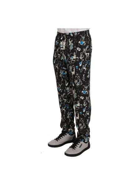 Pantalones rectos slim fit Dolce & Gabbana negro