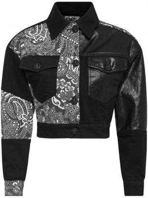 Džinsa jaka ar apdruku ar lāsīšu rakstu Philipp Plein