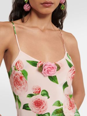 Zīda maksi kleita ar ziediem Rodarte rozā