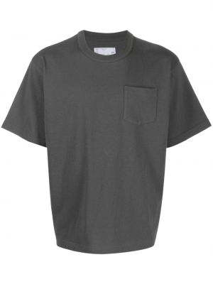 Bavlněné tričko Sacai šedé