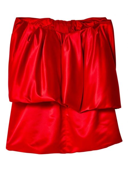Saténové koktejlové šaty s mašlí Simone Rocha červené