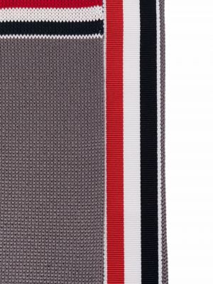 Pruhovaná hedvábná kravata Thom Browne šedá