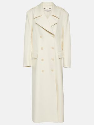 Vlněný kabát Stella Mccartney bílý