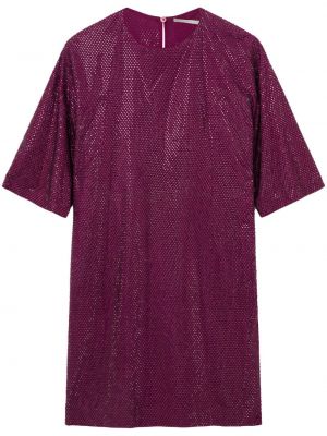Krištáľové večerné šaty Stella Mccartney fialová