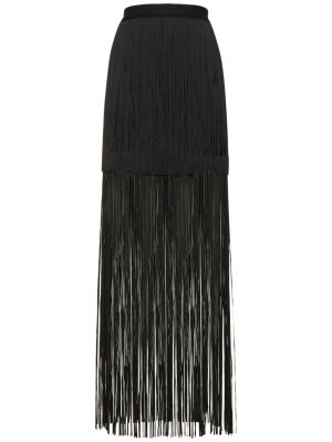 Dlhá sukňa so strapcami Hervé Léger čierna