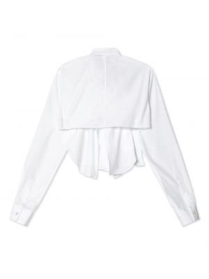 Koszula bawełniana asymetryczna Noir Kei Ninomiya biała